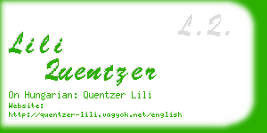 lili quentzer business card